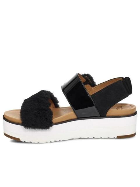 UGG (WMNS) UGG Le Fluff 'Black White' 1099815-BLACK
