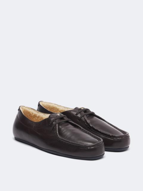 Jil Sander Hood leather lace-up shoes
