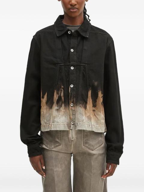 Rick Owens DRKSHDW flame-print denim jacket