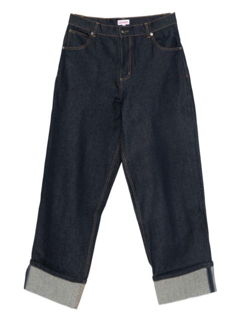 CHARLES JEFFREY LOVERBOY cotton wide-leg jeans