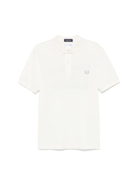 x Fred Perry slogan-print polo shirt