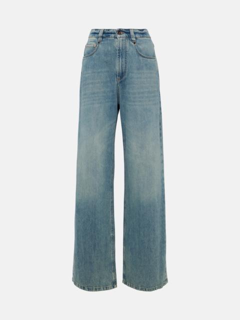 Brunello Cucinelli High-rise wide-leg jeans