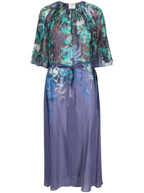 forte_forte floral-print pleated midi dress