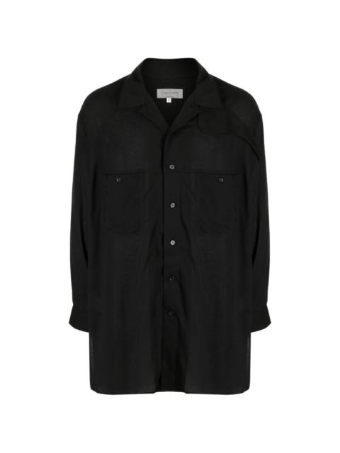 Yohji Yamamoto notched-collar button-up shirt