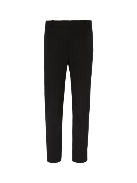 Alexander McQueen Black Slim-Fit Wool Tuxedo Trousers