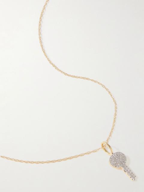 STONE AND STRAND Sweet Home 14-karat gold diamond necklace Gold