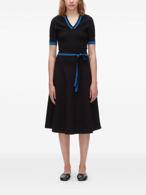 3.1 Phillip Lim textured rib polo midi dress