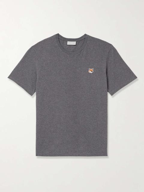 Maison Kitsuné Logo-Appliquéd Mélange Cotton-Jersey T-Shirt