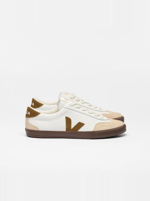 VEJA VOLLEY LEATHER WHITE TENT BARK