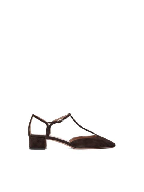 AQUAZZURA Sorbonne T-strap block-heel pumps