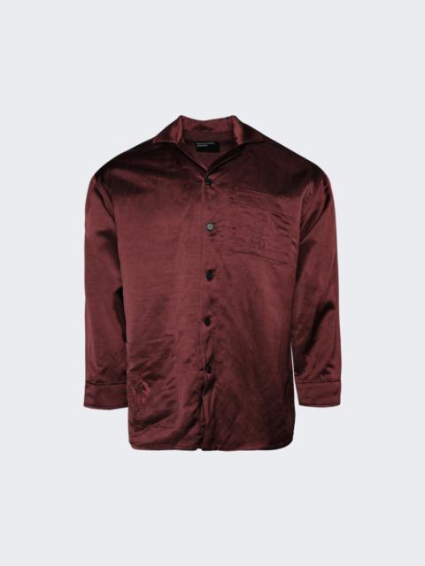 Dragon Embroidery Sleep Shirt Burgundy