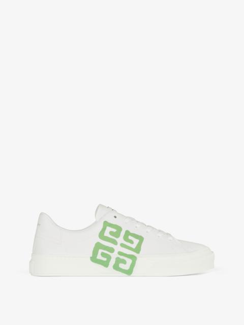 Givenchy CITY SPORT SNEAKERS IN LEATHER WITH TAG EFFECT 4G PRINT 