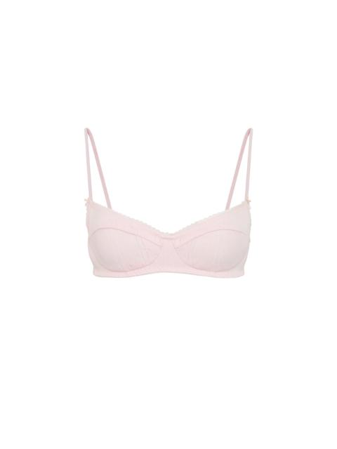 Cou Cou The Balconette: Pointelle Baby Pink