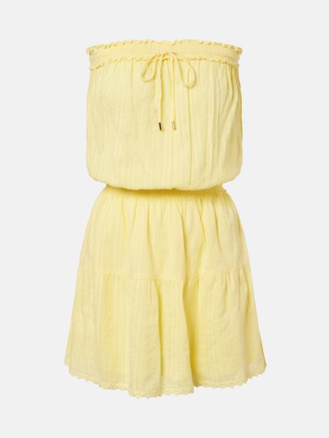 MELISSA ODABASH Colette embroidered cotton minidress