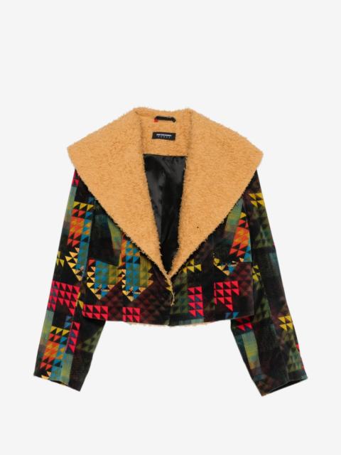 Kiko Kostadinov abstract-check jacket