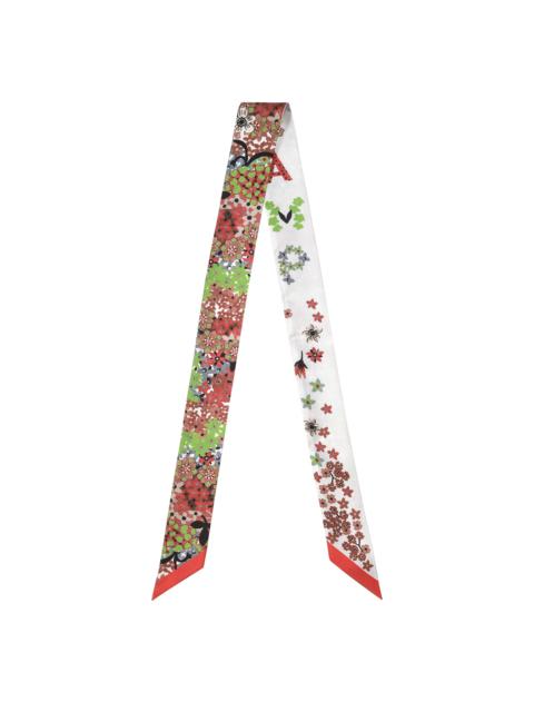 Longchamp Collier de fleurs Bandeau Paprika - Silk