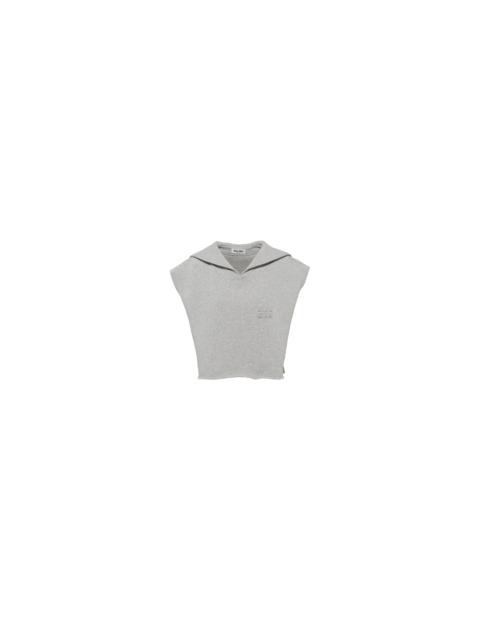 Miu Miu Sleeveless cotton sweatshirt