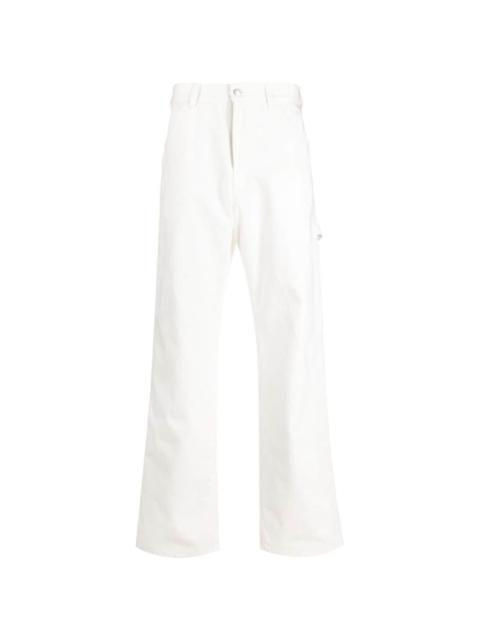 Alexander McQueen logo-embroidered loose-fit jeans