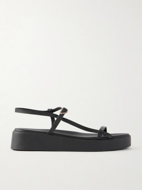 ANCIENT GREEK SANDALS Politia Leather Platform Sandals