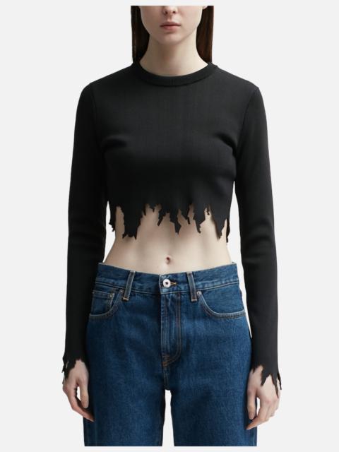 JW Anderson LASERCUT LONG SLEEVES CROP TOP