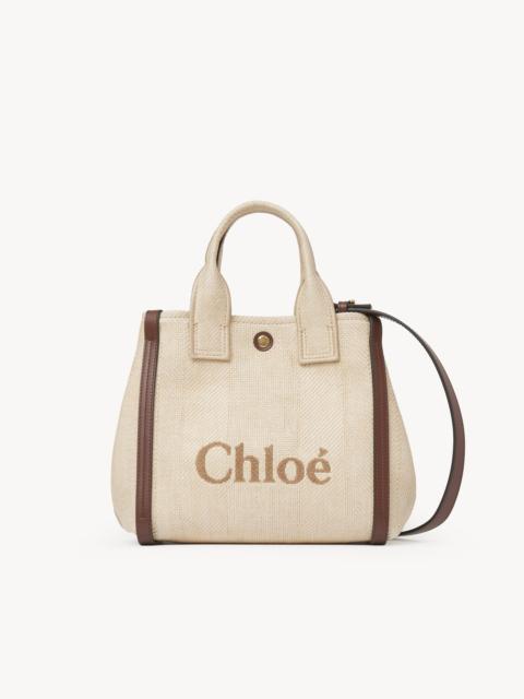 Chloé SMALL CHLOÉ CARRY TOTE BAG IN RAFFIA-EFFECT FIBERS