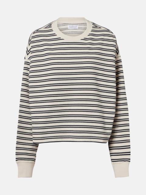 velvet Isabelle striped cotton jersey sweatshirt