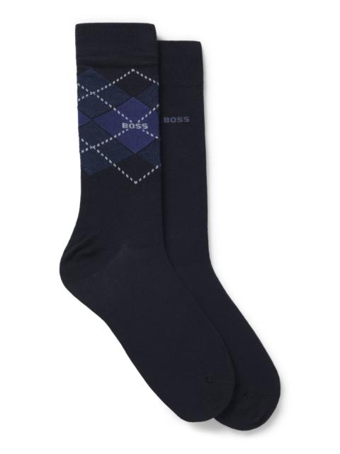 BOSS TWO-PACK OF REGULAR-LENGTH SOCKS IN A COTTON BLEND