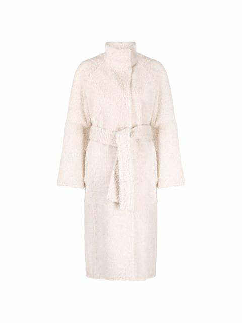 Yves Salomon belted shearling coat