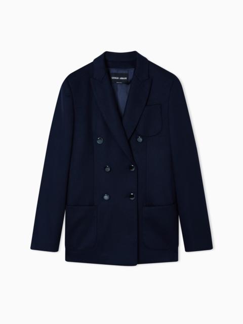 GIORGIO ARMANI Double-breasted jacket in virgin wool and cashmere