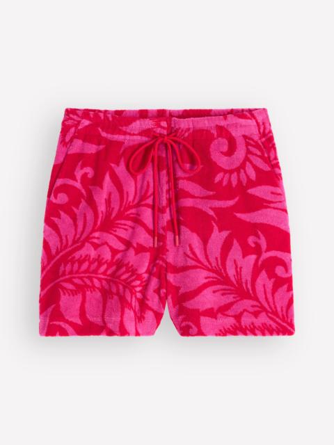 BODEN Islington Towelling Shorts-Salsa, Floral