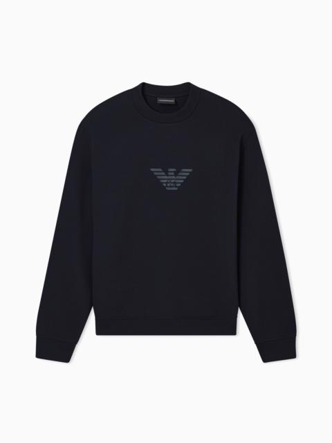 EMPORIO ARMANI SWEATSHIRT ESSENTIAL IN COTTON DOUBLE JERSEY