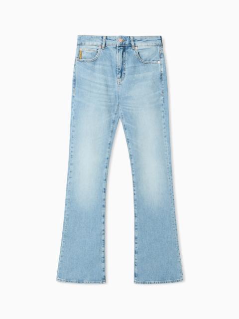 EMPORIO ARMANI J9D SLIM-FIT, USED LOOK LYOCELL-BLEND DENIM JEANS