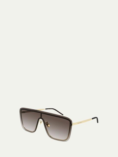 SAINT LAURENT Mask Shield Mirrored Sunglasses