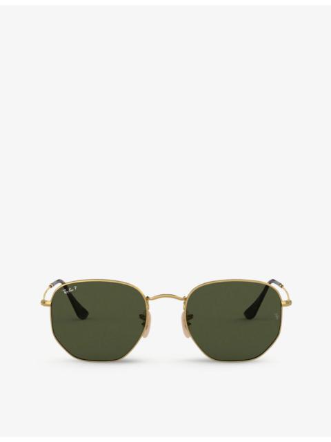 Ray-Ban RB3548N metal crystal hexagonal-frame sunglasses