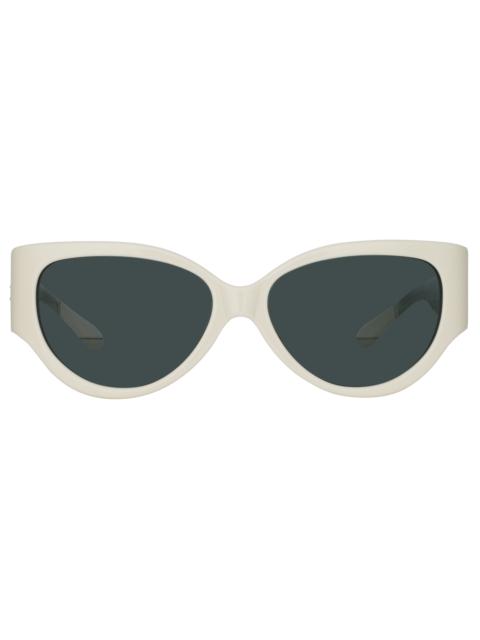 CONNIE CAT EYE SUNGLASSES IN WHITE