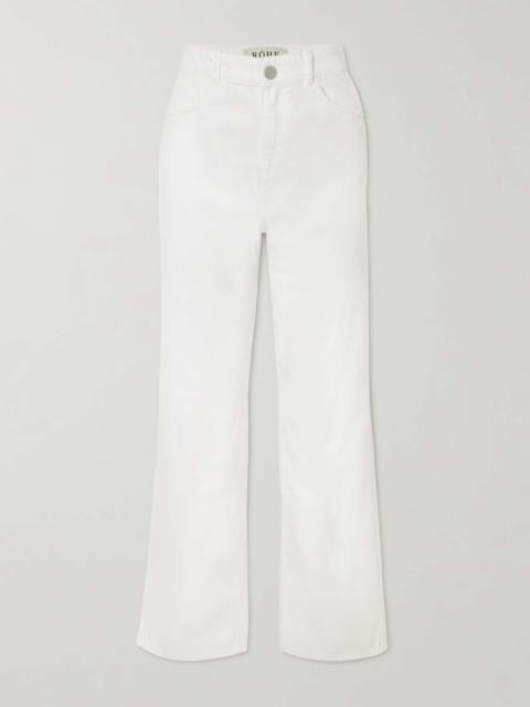 Mid-rise straight-leg jeans White