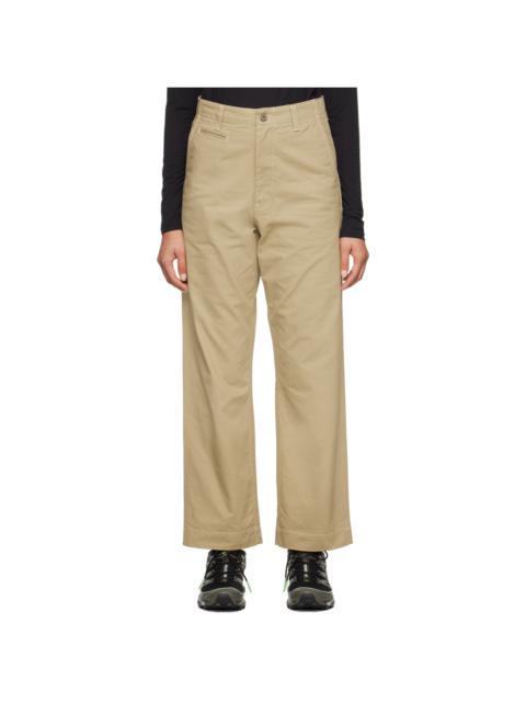 snow peak Beige Takibi Chino Trousers