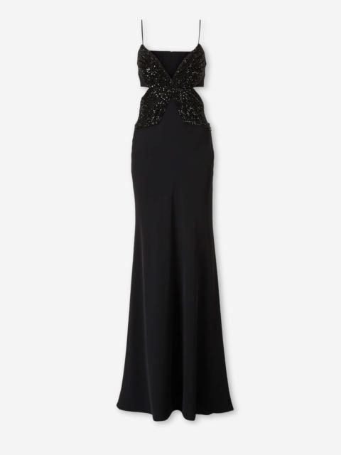 COSTARELLOS MAXI DRESS WITH RHINESTONES