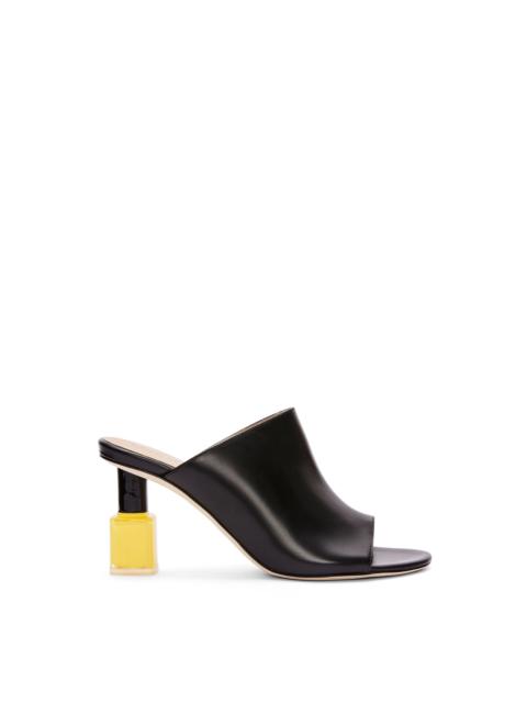 Nail polish mule in calfskin