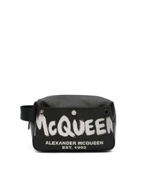 Alexander McQueen logo-print wash bag