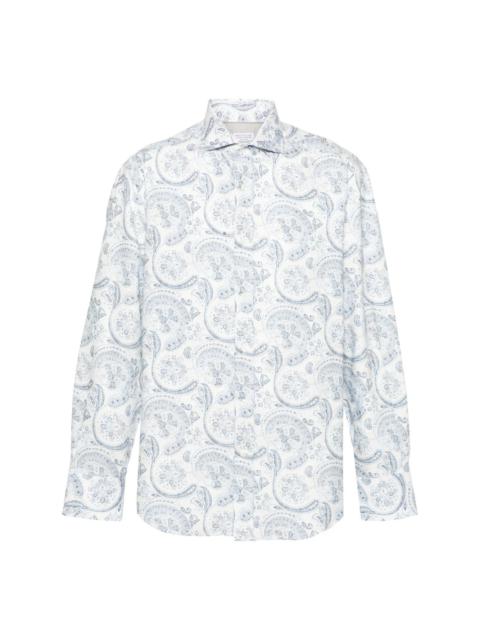 Brunello Cucinelli paisley-print cotton shirt