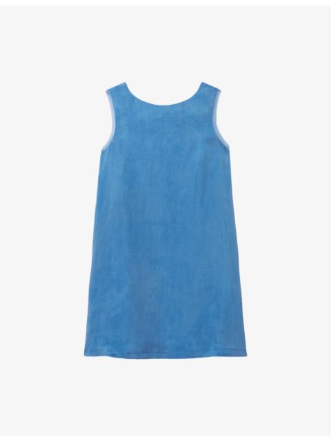 Claudie Pierlot Tie-Back Sleeveless Lyocell Mini Dress