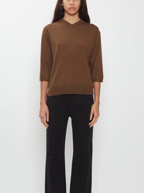 6397 Elbow V-Neck Merino Wool Top