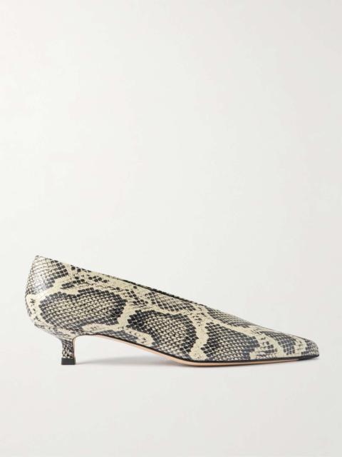 Aeyde Clara snake-effect leather pumps Snake print