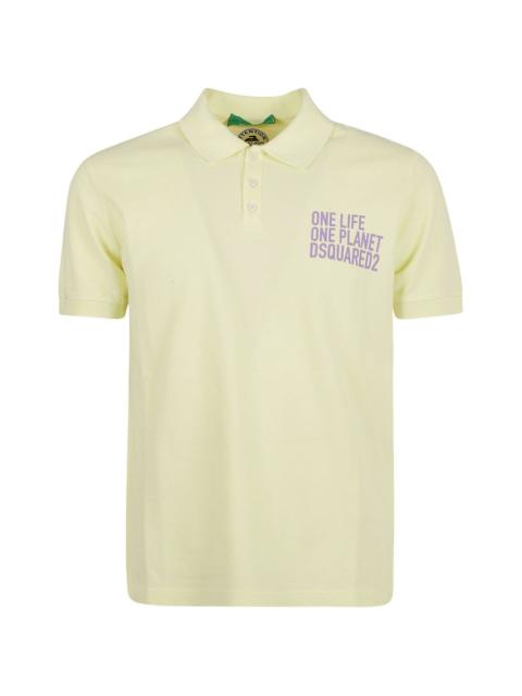 DSQUARED2 print polo shirt