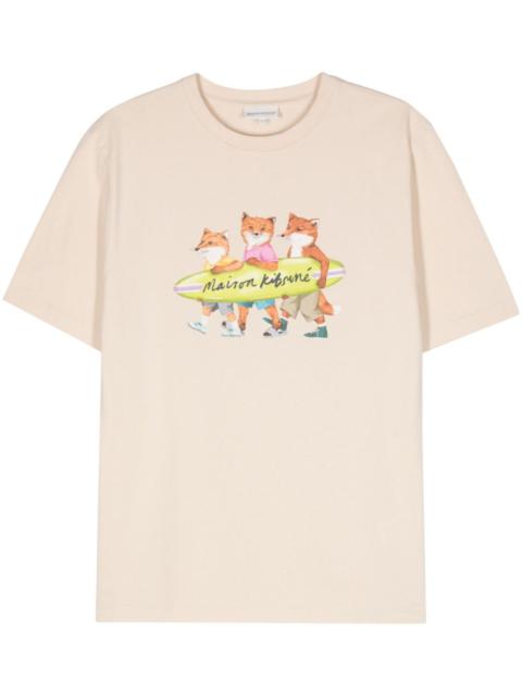 Maison Kitsuné Fox-motif cotton T-shirt