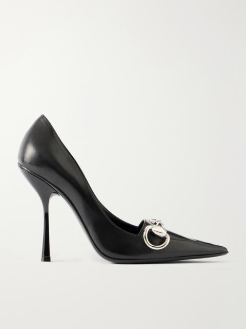 GUCCI Boulevard Horsebit-embellished Leather Pumps