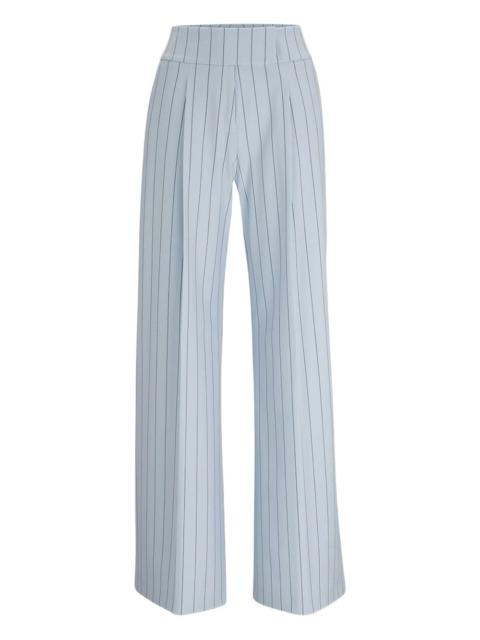 BOSS striped wide-leg trousers