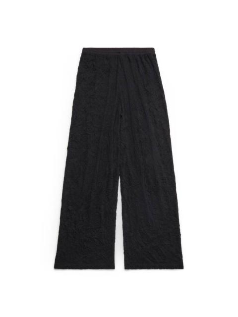 Mesh Baggy Sweatpants in Black