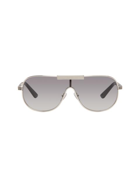 VERSACE Silver Greca Flow Sunglasses